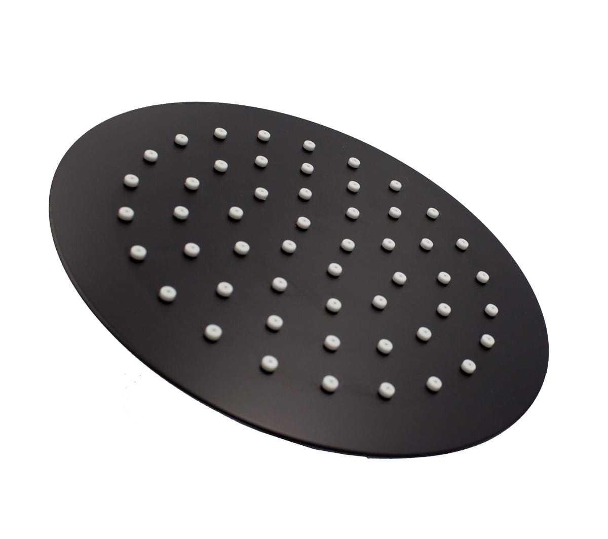 Pălărie de duș ultra slim rotundă neagră