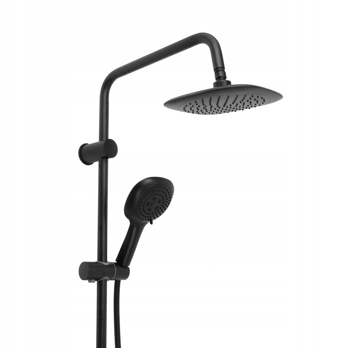 Set duș Zn4 cu pară de duș și funcție de ploaie, negru