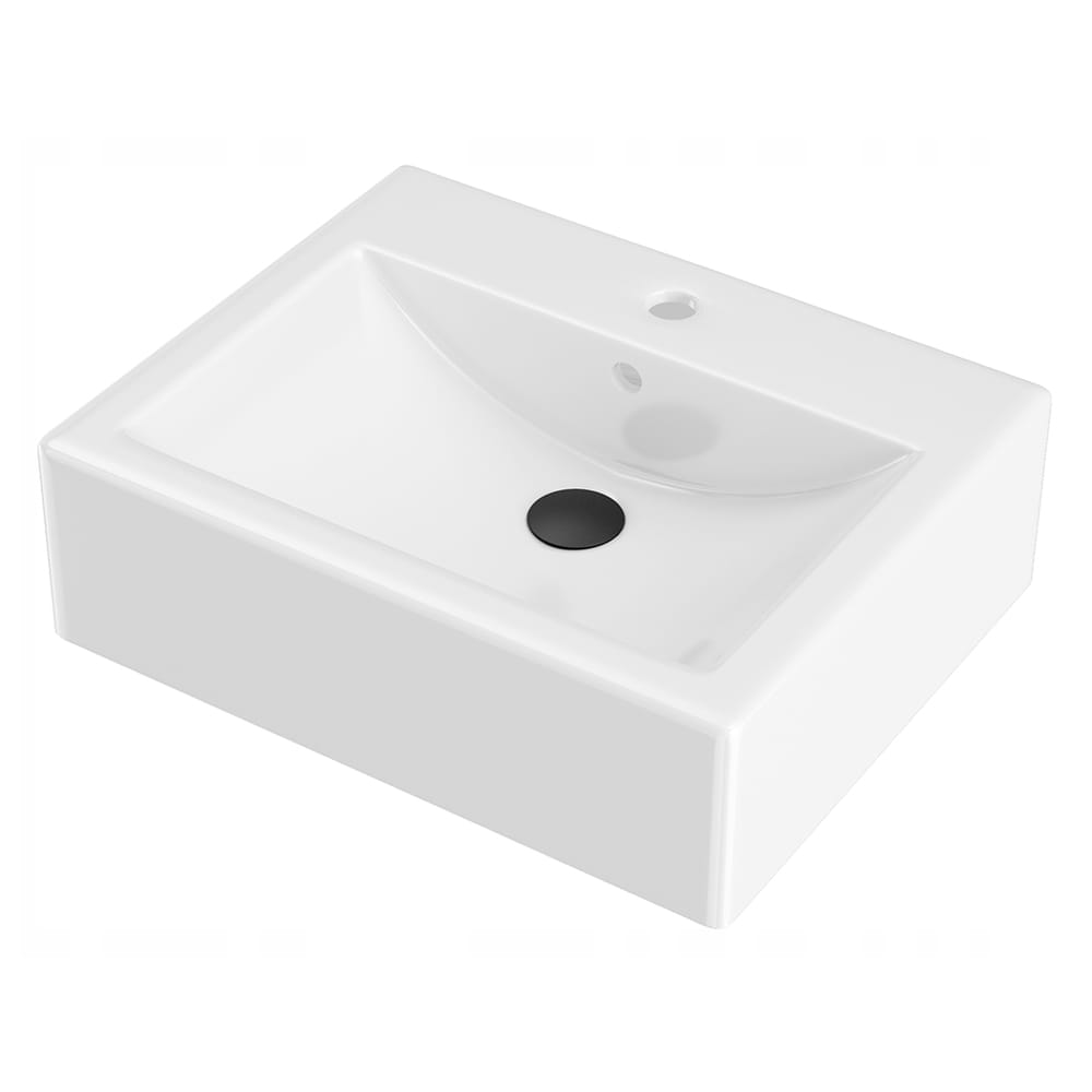 Lavoar ceramic de blat Bilbao + ventil click-clack negru