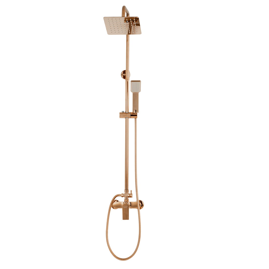 Rossa rose gold set de duș cu efect de ploaie și pară de duș