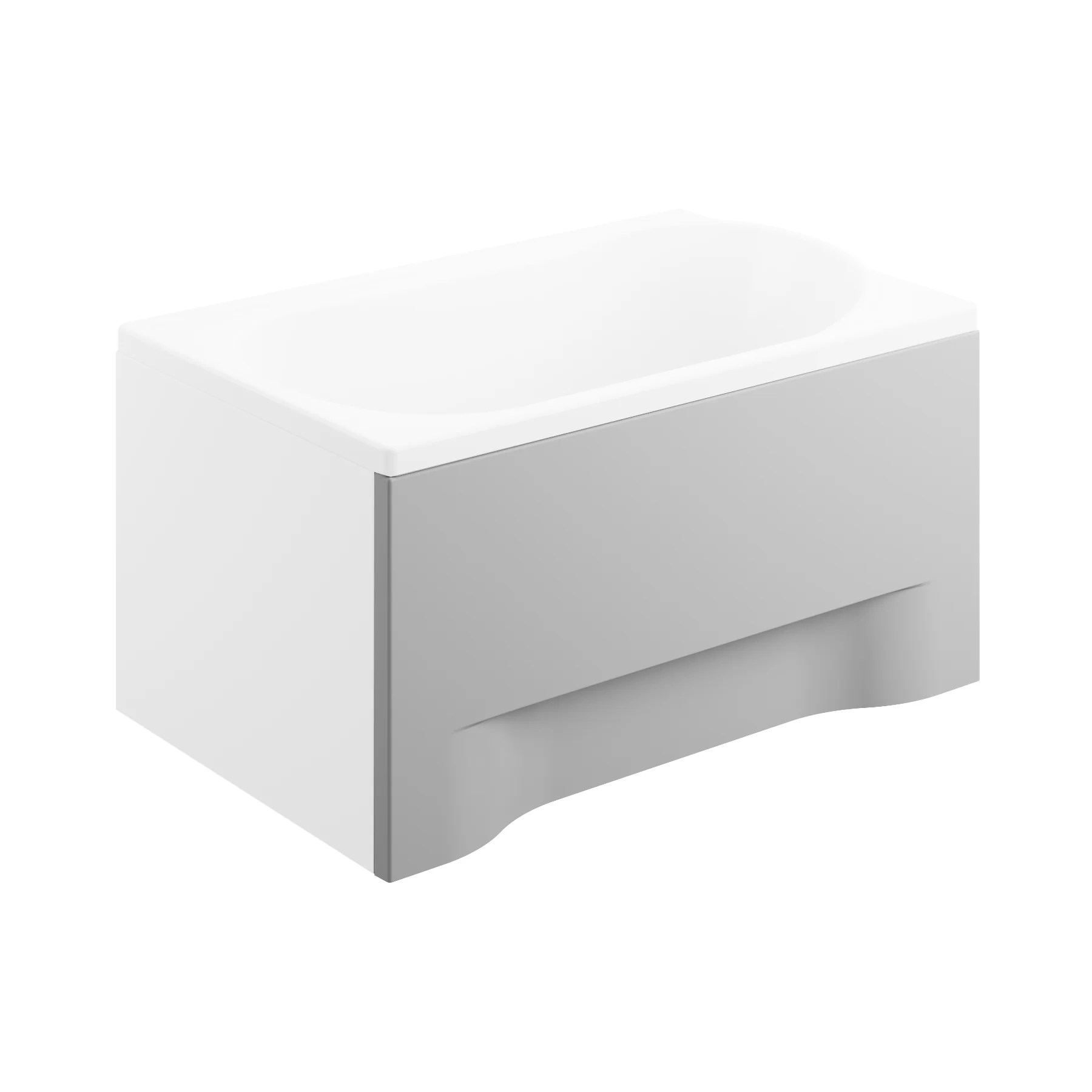 PANEL FRONTAL ACRILIC PENTRU CADĂ DREPTUNGHIULARĂ MINI ALB