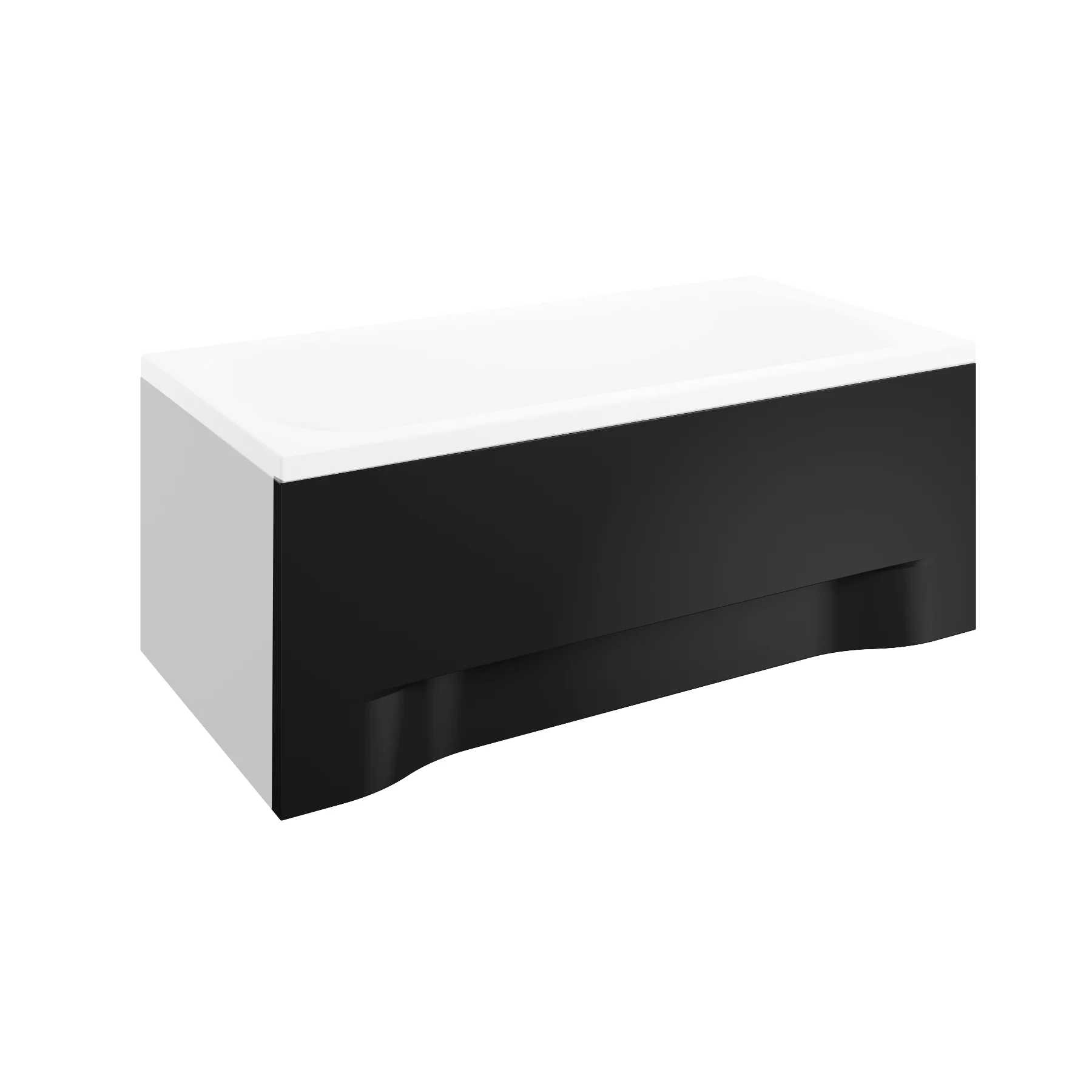 Panel frontal cadă acrilic CLASSIC negru