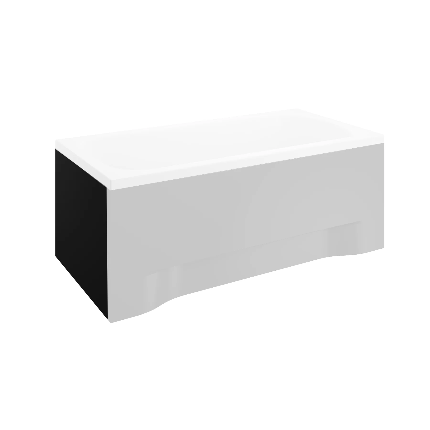 Placaj lateral acrilic pentru cadă CLASSIC negru