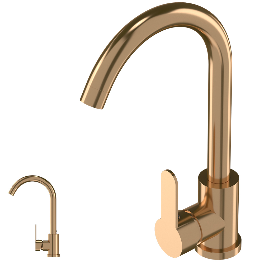 Baterie bucătărie rose gold robinet chiuvetă Prestige