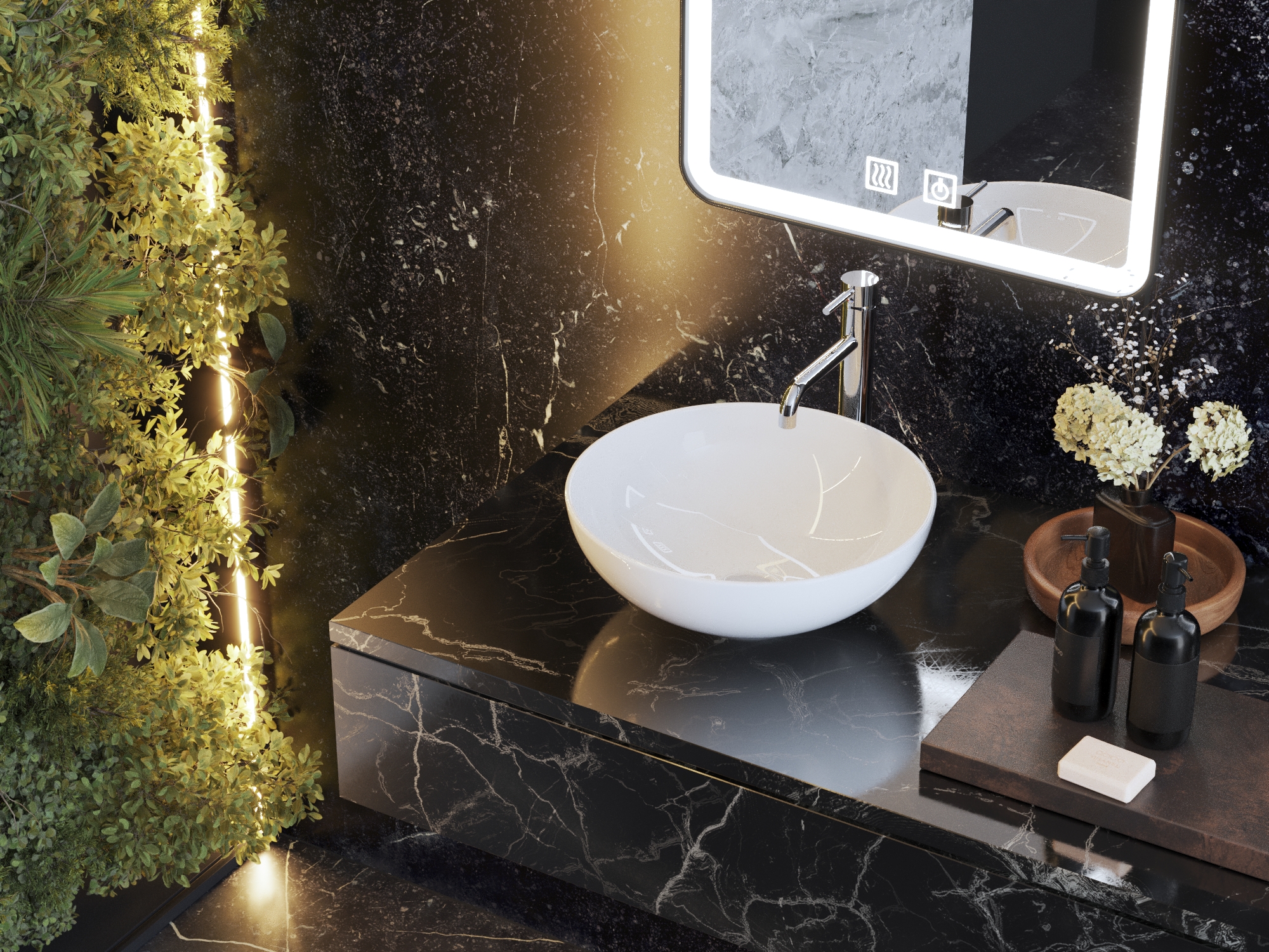 Lavoar Rotund Alb Ceramic Baie Alba