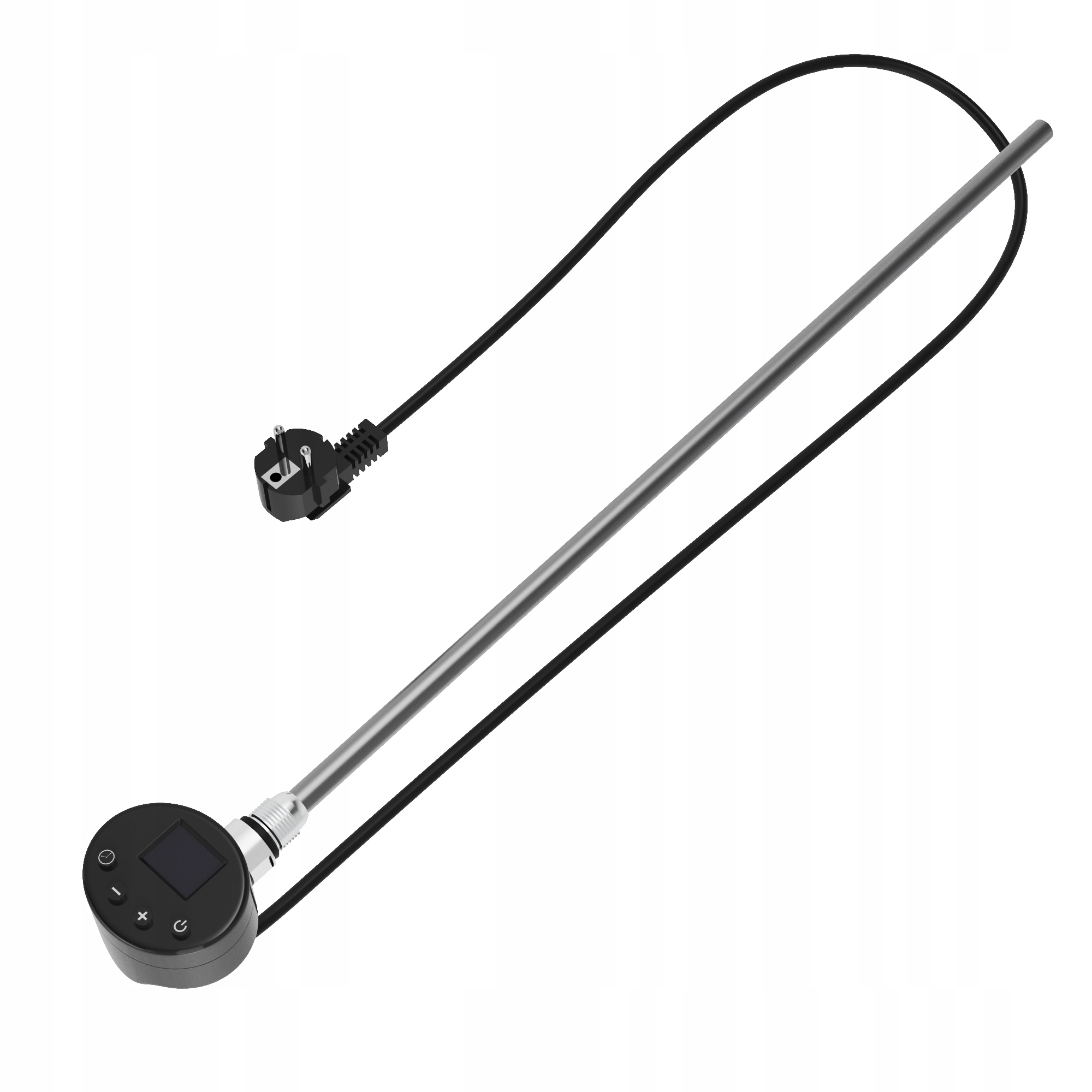 Rezistență electrică pentru radiator calorifer neagră ecran LCD 600W