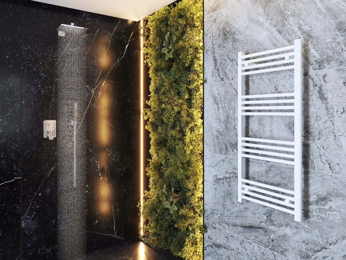 RADIATOR BAIE ALB TIP SCARĂ 50x110 cm CALORIFER MONTAJ 180 BRENO