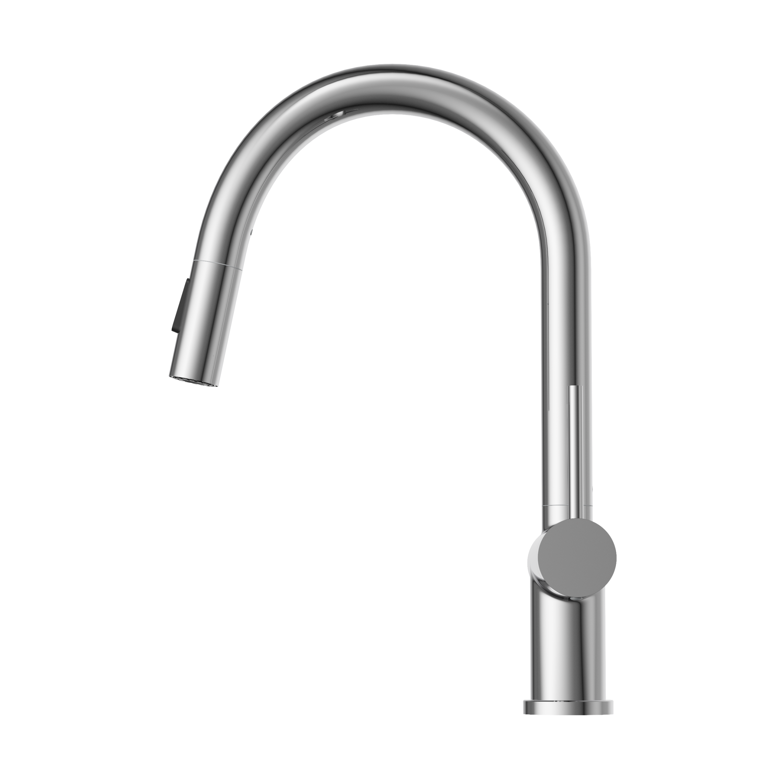 Baterie bucătărie înaltă cromată cu pipă extractibilă pivotantă Naya crom